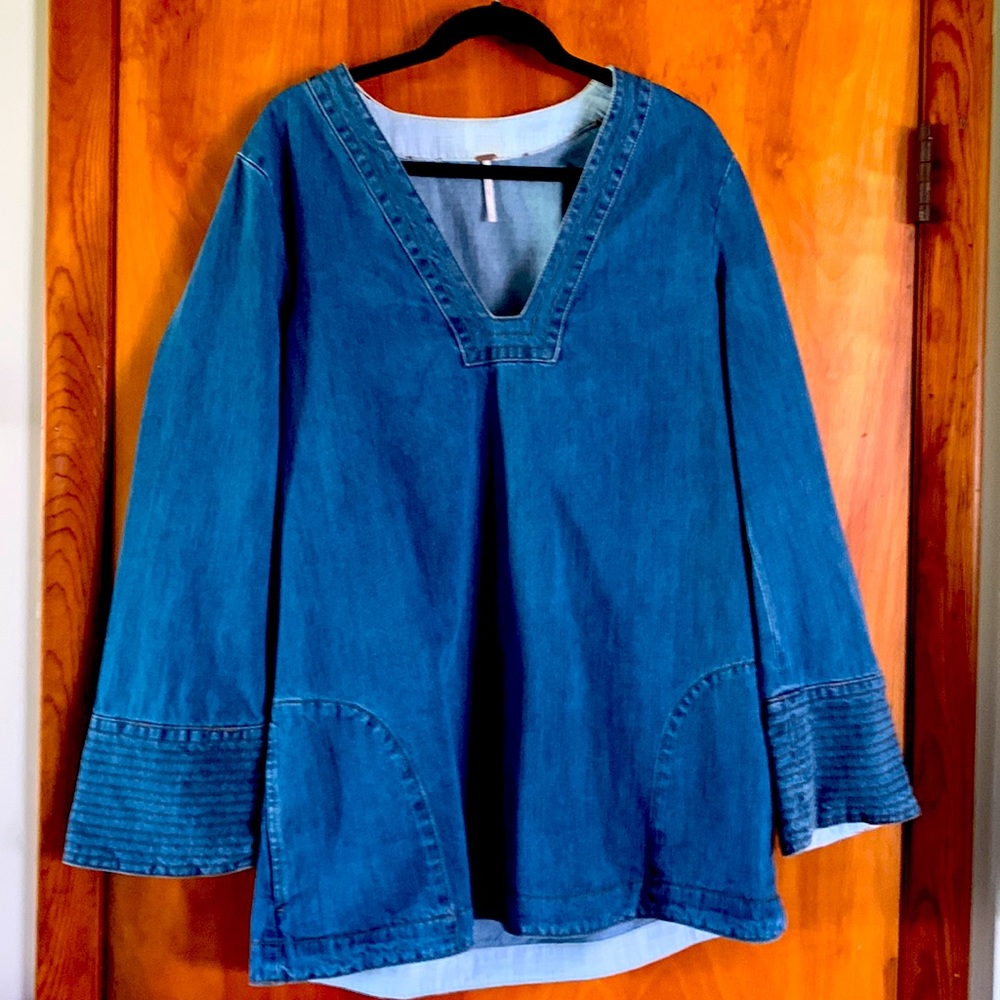 Free People Denim Tunic